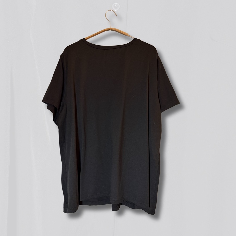SHEIN Curve 3XL Black Mesh V-Neck Crochet Trim Top Short Sleeve Plus Size - Picture 4 of 6